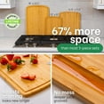 thumbnail image 6 of Greener Chef 3-Piece Organic Bamboo Cutting Board Set with Deep Juice Grooves, Single Tone, 6 of 7