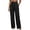 Black, variant on Womens Work Pants Pleated Lounge Fashion Button High Waist Dress Trousers Business Casual Slacks Loose Straight Leg Pants