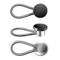 thumbnail image 2 of 8 Pieces Collar Extenders Elastic Metal Button Extender Neck For Shirt Dress Coat, White & Black, 2 of 5