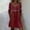 Red, variant on Ayolanni Solid Dresses for Women 2026 3/4 Sleeve Fashion Crew Neck Midi Shift Dress Casual Going Out Patchwork Daily Wear Cotton Sundress with Pockets Beige L