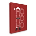 thumbnail image 3 of Ho-Ho-Ho Clever Red Santa Claus Outfit Typography Inspirational Graphic Art Gallery-Wrapped Canvas Print Wall Art, 3 of 7