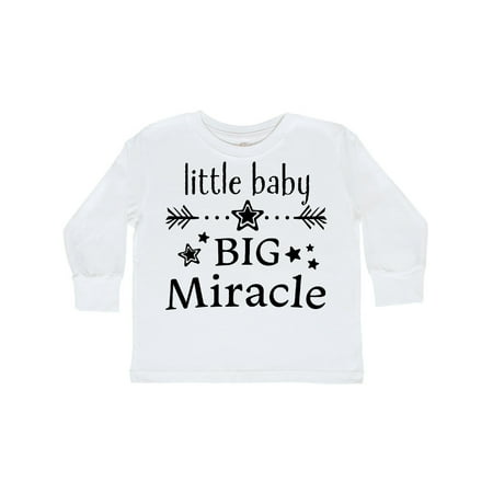 

Inktastic Little Baby Big Miracle Gift Toddler Boy or Toddler Girl Long Sleeve T-Shirt