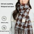 thumbnail image 5 of Bufanda de invierno, bufandas cálidas, accesorios para clima frío, bufandas con flecos, 5 of 5