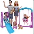 thumbnail image 2 of 6 People Family Dolls Set with Pregnant Mom Dad 3 Kids Baby Boy in Mommy's Tummy, Toddler Kids Toy Gift Dolls of Happy Family Doll Members Parents & Children with Slide Dog, 2 of 6