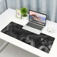 thumbnail image 2 of Black Topographic Contour Gaming Mouse Pad 31.5x11.8 XL Minimalist Cool Design Extended Mousepad Large Keyboard Mouse Mat Desk Pad with Non-Slip Rubber Base Stitched Edges for Home Office Game, 2 of 6
