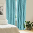 thumbnail image 2 of Ambesonne Ethnic Window Curtains, Glass-Like Floral Ornament, Each 28" W x 95" L, Dark Lavender and Teal, 2 of 4