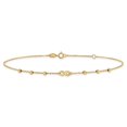 thumbnail image 3 of Primal Gold 14 Karat Yellow Gold Infinity Symbol 10-inch Plus 1-inch Extension Anklet, 3 of 5