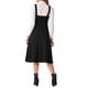 thumbnail image 3 of Vestido midi casual sin mangas de cuello cuadrado y ribete para mujer INSPIRE CHIC en color negro, 3 of 6