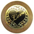 thumbnail image 1 of Natural Geo Loving Heart Wall Hanging Brass Accent Plate, 1 of 4