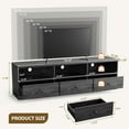 thumbnail image 3 of Rugerasy 70 inch Modern Black TV Stand for up to 80" TVs, with Storage Drawer, 3 of 8