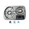 thumbnail image 2 of Flame King 2 Burner Built-in RV Trailer Stove with Windshield, 2 of 8