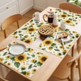 thumbnail image 5 of Placemat Set of 4 Yellow Sunflower Leaves Placemats for Dining Table Watercolor Floral Washable Table Mats for Kitchen and Party Decor Indoor & Outdoor Use, 5 of 8