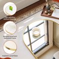 thumbnail image 5 of Blorly Bathroom Mirror, 24"X36" Inch Gold Wall Vanity Arch Mirror, Rounded Arch Mirror, Anti-Rust, Tempered Glass, Hangs Vertically, 5 of 9