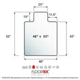 thumbnail image 2 of Floortex Cleartex UltiMat Polycarbonate Chair Mat for Carpets Over 1/2" Thick, 48" x 53", Rectangular with Lip (1113427LR), 2 of 9