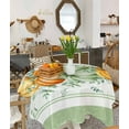 thumbnail image 4 of Sage Green Orange Fall Square/Round Tablecloths 60x60,Thanksgiving Pumpkins Eucalyptus Leaves Table Cloth Table Cover Indoor/Outdoor Tabletop Decor for Wedding Holiday Party Dinner Baby Shower, 4 of 7