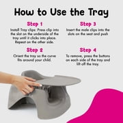 Bumbo Plastic Floor Seat Lite Baby Chair with Removable Tray for 3-12 Months, Breige