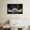 thumbnail image 2 of Elephant Stock Berlin Brandenburg Gate Wall Art - Horizontal Multi Panel Canvas - Living Room Wall Decor - Places Multi Panel - Black And White Decor By Melanie Viola - 38" x 24", 2 of 4