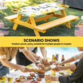 thumbnail image 6 of Sunflower Floral Table Cloths for 8 Foot Rectangle Tables, Farmhouse Pastoral Daisy Bees Botanical Patio Waterproof Elastic Fitted Tablecloths, Washable Rectangular Table Cover for Camping, 6 of 8