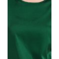 thumbnail image 5 of INSPIRE CHIC Women's Elegant Round Neck Half Sleeve Work Dressy Blouse S Dark Green, 5 of 6