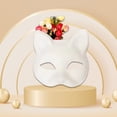 thumbnail image 2 of Maojin Máscara de gato de plástico blanco, medio disfraz de fiesta de anime de juego de rol blanco, máscara de bricolaje, 2 of 5