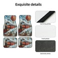 thumbnail image 4 of Pofeuu Red Train Hot Air Balloon Print Car Foot Mat Set of 4 Pieces - All-Weather Full Set Floor Mats for Cars Trucks SUVs, 4 of 7