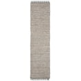 thumbnail image 2 of SAFAVIEH Vintage Leather Zharko Solid Braided Fringe Runner Rug, Silver, 2'3" x 9', 2 of 9