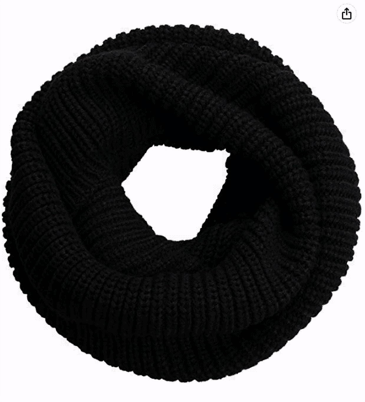 Winter Women Thick Cable Knit Ribbed Infinity Circle Loop Scarf QUEENFUR Winter Women Thick Cable Knit Ribbed Infinity  main image 2