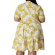 thumbnail image 4 of Puntoco Vestido De Manga Corta Con Cuello En V, Vestido Bohemio Informal De Talla Grande Con Cuello En V, Vestido Bohemio De Manga Corta Sólido Y Estampado, Amarillo Xxxl, 4 of 7