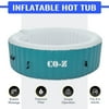 CO-Z 4-6 Person Inflatable Hot Tub 7ft Indoor Outdoor Spa with 130 Jets Heater Cover Pump Green