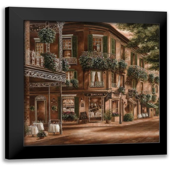 Brown, Betsy 12x12 Black Modern Framed Museum Art Print Titled - Live Jazz