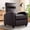 Brown-leather, variant on FitStand Recliner Chair Small Recliner Adjustable Reclining Chair Single Sofa with Padded Seat Backrest for Living Room Bedroom, Brown