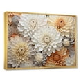 thumbnail image 2 of Designart "Minimalist Beige And White Mums Painting II" Mums Floater Framed Canvas Prints, 2 of 5