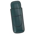 thumbnail image 1 of Estuche para puros elegante vintage hecho a mano delgado portátil con 2 dedos para viajes, fiestas, negocios, verde, 1 of 10