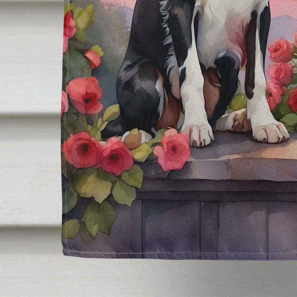 English Springer Spaniel Two Hearts House Flag 28 in x 40 in