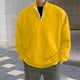 thumbnail image 1 of Sudadera sin capucha para hombre, jersey con media cremallera, camiseta de manga larga, sudadera sin capucha, blusa y camisa de cuello alto de manga larga, blusa para hombre, 1 of 6