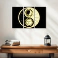 thumbnail image 2 of Elephant Stock Sun And Moon Yin Yang Wall Art - Horizontal Multi Panel Canvas - Living Room Wall Decor - Wellness Multi Panel - Black And Beige Decor - 23" x 14", 2 of 4