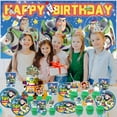 thumbnail image 3 of Buzz Lightyear Party Supplies Decor Cups Fans Decorations Honeycomb Centerpieces Cake Toppers, 3 of 6