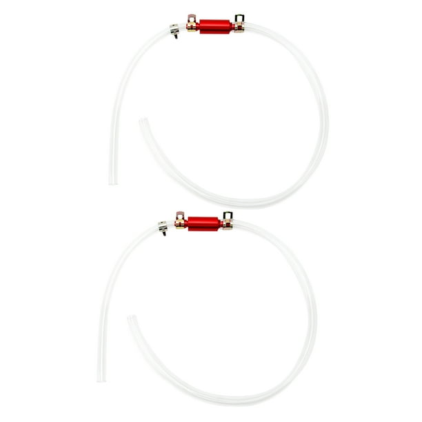 par de mangueras de purga de frenos de 6 mm, duraderas, confiables, de larga duración, válvula de retención unidireccional, kit de herramientas de purga universal para motocicleta y automóvil Jadeshay A