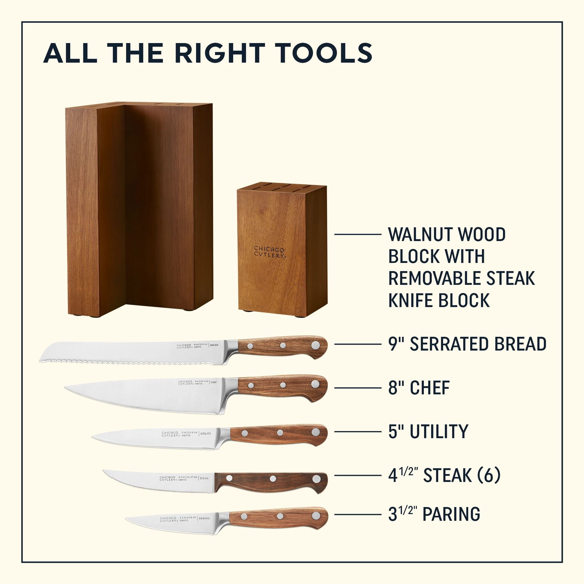 Wuyi 12 Piece Stainless Steel Steak Knife Set - Yahoo Shopping