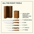 thumbnail image 3 of Chicago Cutlery Racine 12-Piece Kitchen Knife Wood Block Set, Stainless Steel Blades with Walnut Handles, 3 of 4