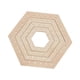 thumbnail image 1 of Telares de madera fáciles de usar, herramientas para tejer y decorar paredes. Juego de 4 piezas hexagonales, 1 of 9