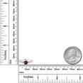 thumbnail image 3 of Gem Stone King 925 Sterling Silver and 10K Yellow Gold Red Rhodolite Garnet and White Lab Grown Diamond 3 Stone Engagement Ring for Women (0.63 Cttw, Round Gemstone January Birthstone, Size 8), 3 of 4