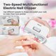 thumbnail image 2 of Electric Nail Clipper Automatic Nail Trimmer and Polisher 2 in 1 Cordless Rechargeable Nail Cutter with LED Light Safe Nail, 2 of 5