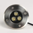 thumbnail image 2 of Led Recessed Spotlight Outdoor Terrace Slim 3w Led Recessed Spotlight Outdoor Ip68 Waterproof Stainless Steel Light Body-warm Light, 2 of 5