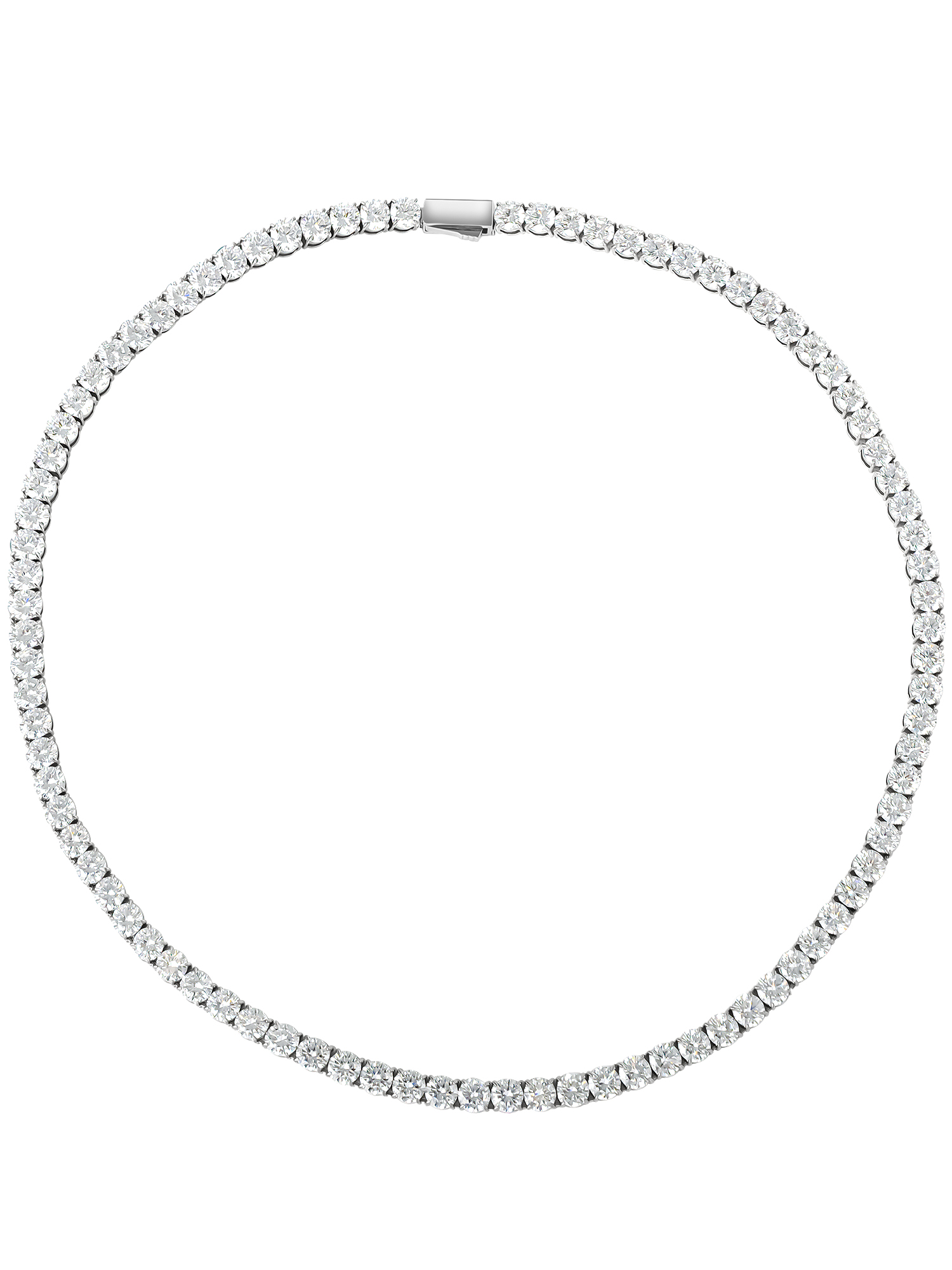 Brilliance Fine Jewelry Men’s Stainless Steel CZ 7 mm Necklace, 22″