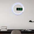 thumbnail image 4 of Reloj de pared LED revolucionario con decoración moderna, alarma, temperatura y luz, detalles en verde, 4 of 8