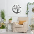 thumbnail image 3 of Wall Art, Fine Workmanship Metal Black Gift 30cm Rustproof Life Tree Decor  for Bedroom, 3 of 8