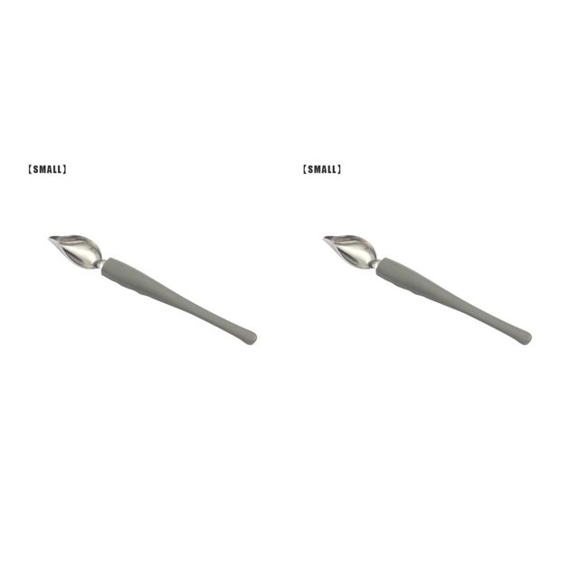 Inteprter Cuchara de salsa, de acero inoxidable, de lápiz artístico, herramienta de cuchara de dibujo artístico para pastelería L 2Conjunto