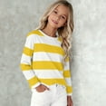 thumbnail image 6 of YunPes Girls Striped T Shirts Long Sleeve Cotton Blend Crewneck Tee Toddler Fall Winter Trendy Casual Compy Preppy Tops, 6 of 7