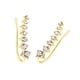 thumbnail image 1 of 2 piezas de aretes con gancho para la oreja, aretes con clip brillantes y diseño de mascarada para llevar Amarillo, 1 of 9